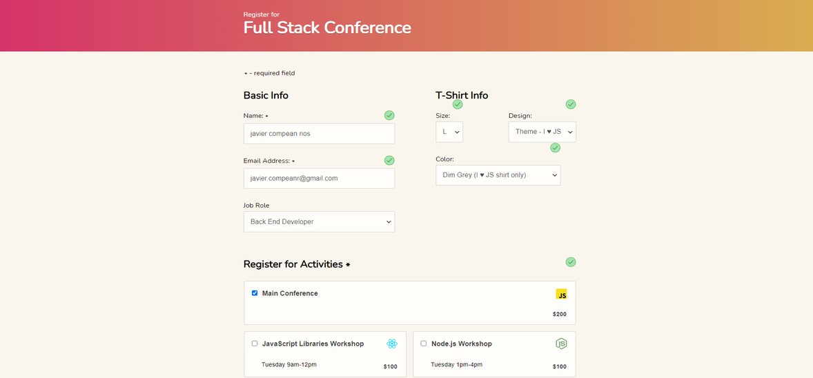 Interactive Form